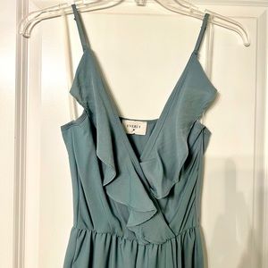 Everly full length dress with slit.